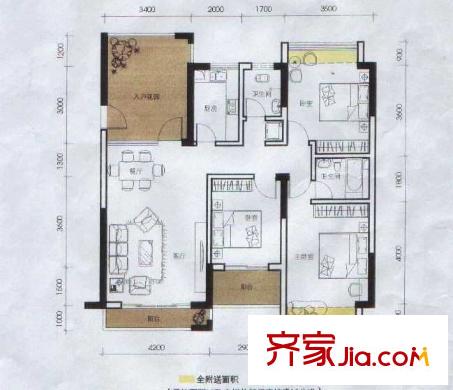 安吉麗城戶型圖20117448584617 2室2廳1衛(wèi)1廚