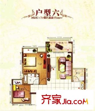 衡陽西路小區(qū) 2室 戶型圖