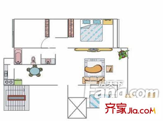 龍居苑戶型圖10 3室2廳1衛(wèi)1廚