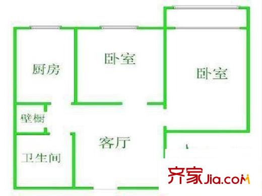 金地世家商住小區(qū)戶型圖金地世家 2室 戶型圖 2室2廳1衛(wèi)1廚