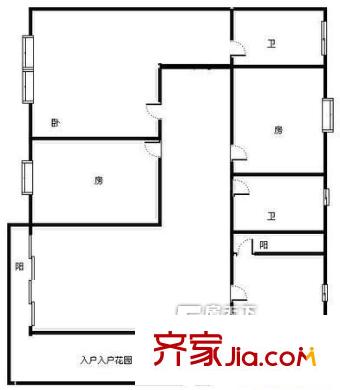 柳沙麗園戶型圖405744538200 3室2廳2衛(wèi)1廚