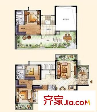 新加坡園戶型圖7 4室2廳3衛(wèi)1廚