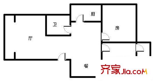 福田家園 2室 戶型圖