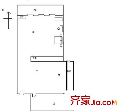 碧園數(shù)碼城 1室 戶型圖