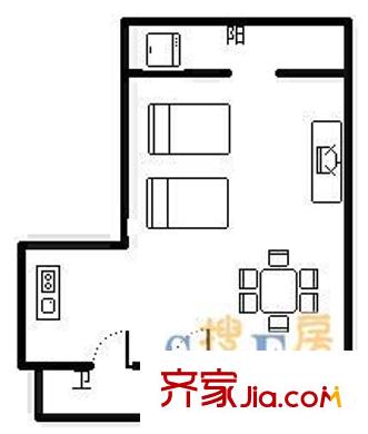 碧園數(shù)碼城 1室 戶型圖
