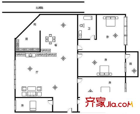正地花園 4室 戶型圖