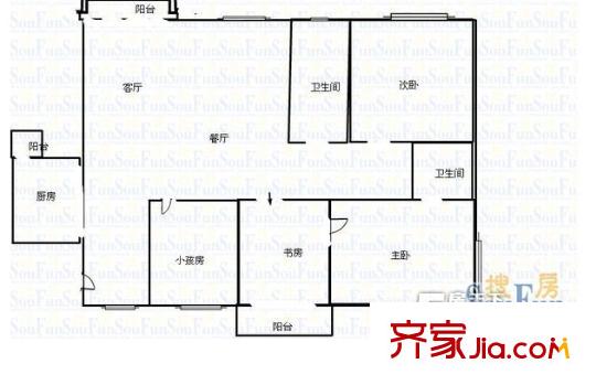 南寧 雅和居 4室 戶(hù)型圖