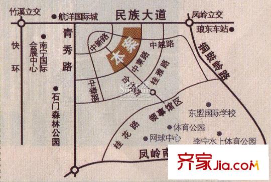 利海亞洲國際交通圖