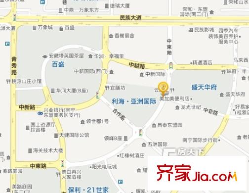 利海亞洲國際交通圖 