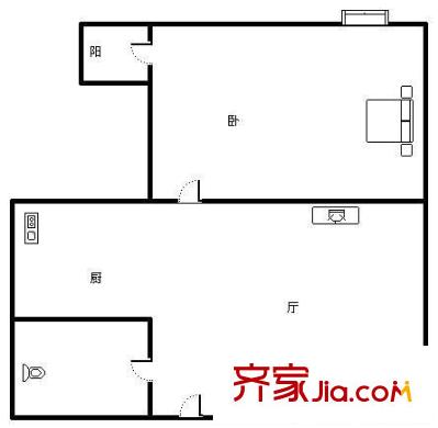 金都新巢時代 1室 戶型圖