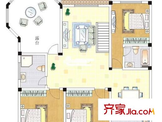 測繪局宿舍 3室 戶型圖