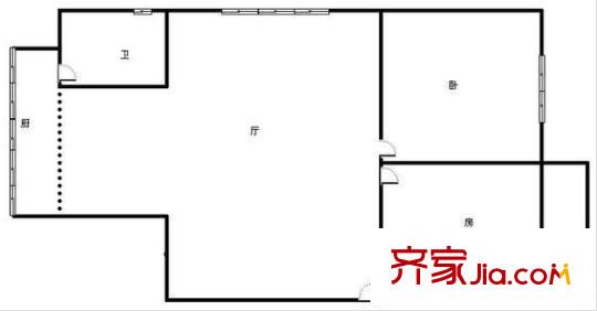 測繪局宿舍 2室 戶型圖