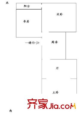 測繪局宿舍 3室 戶型圖