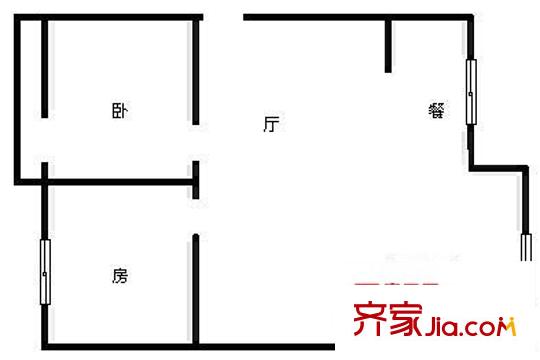 測(cè)繪局宿舍 2室 戶(hù)型圖