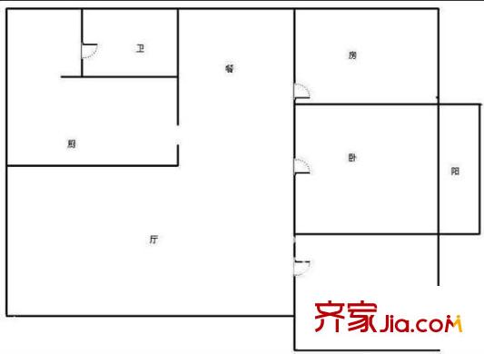 北湖東二里單位房 3室 戶型圖