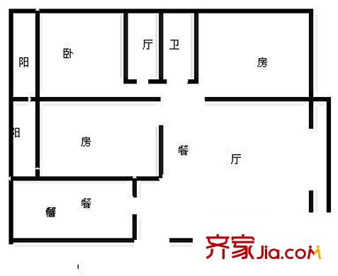 新園居 3室 戶型圖