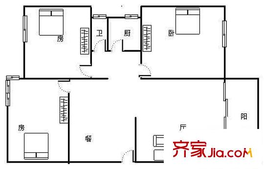 新園居 3室 戶型圖