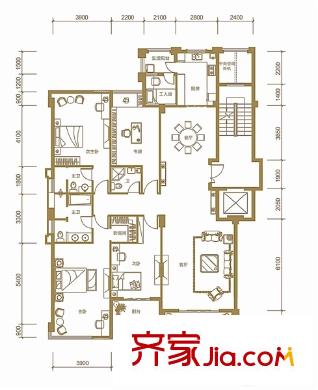 盛天香墅住宅戶型圖盛天香墅 5室2廳3衛(wèi)1廚
