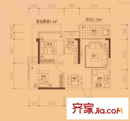 廣西水電工程局大院戶型圖2室2廳一廚一衛(wèi) 2室2廳1衛(wèi)1廚