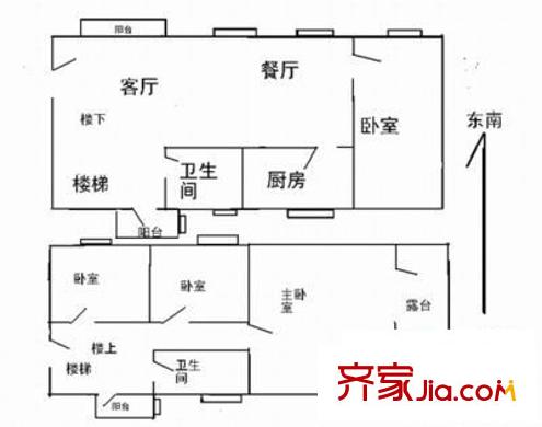 美路庭園戶型圖5室2廳3衛(wèi) 5室2廳3衛(wèi)1廚