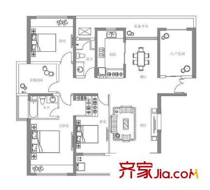 翠竹小區(qū) 5室 戶型圖