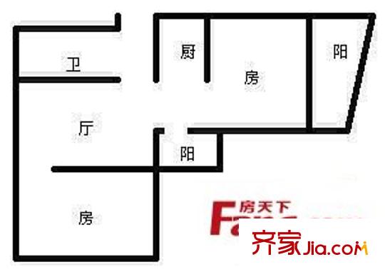匯春廣場 2室 戶型圖
