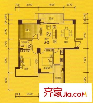半島旺角 0室 戶型圖
