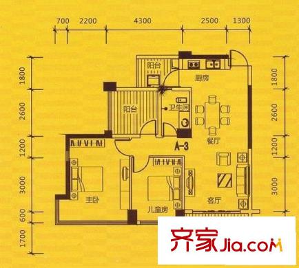 半島旺角 0室 戶型圖