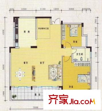 中房碧翠園 5室 戶型圖