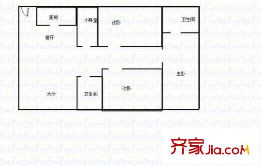 金湖灣小區(qū) 4室 戶型圖