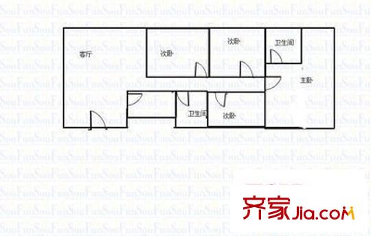 桂錦苑 4室 戶型圖