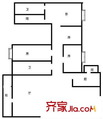 建政小區(qū) 4室 戶型圖
