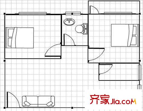 銀達(dá)花園 2室 戶型圖