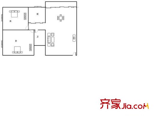 海關南湖宿舍 2室 戶型圖