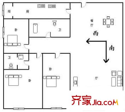 振寧商廈 2室 戶型圖