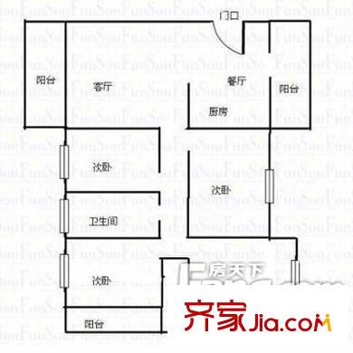 濱湖家園戶型圖QQ截圖20140328172311 4室2廳2衛(wèi)1廚