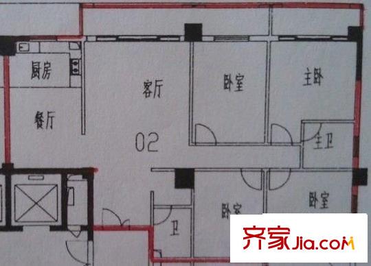 昊壯南湖西岸 4室 戶型圖