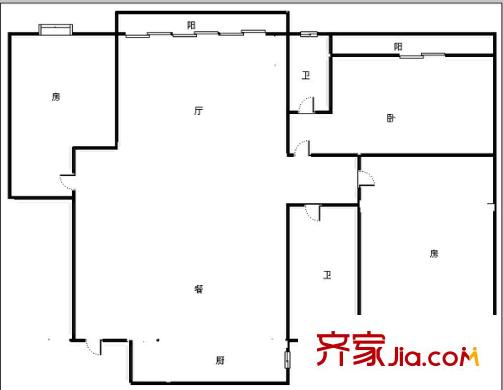 錦光花苑 3室 戶型圖