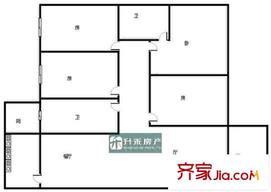 振寧公寓 4室 戶型圖