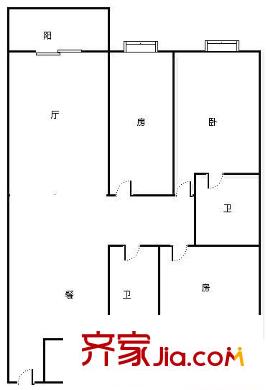 金象綠城 3室 戶型圖