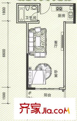 金象綠城戶型圖A5 單間 1室