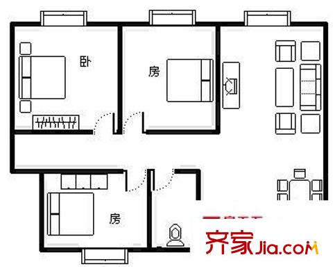 未來(lái)小區(qū) 3室 戶(hù)型圖
