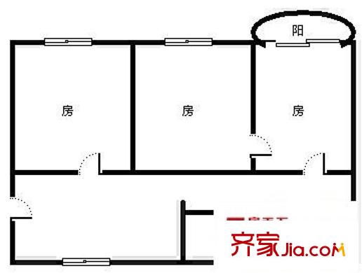 三元苑 3室 戶型圖