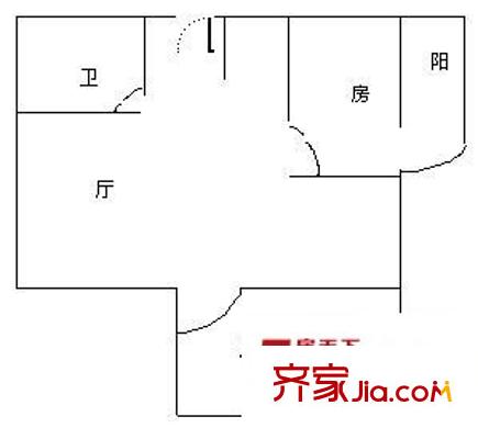 匯春廣場(chǎng) 2室 戶型圖