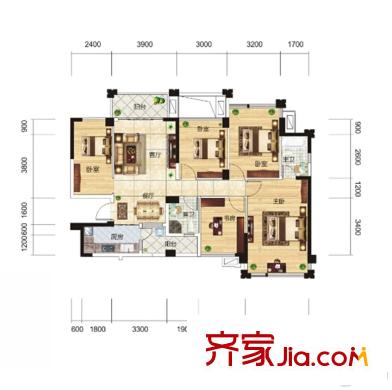森林假日7#樓05/06戶型  5室2廳2衛(wèi)1廚