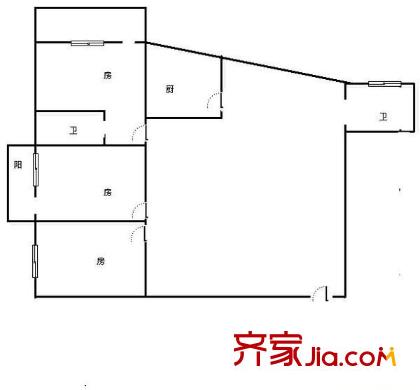 銀達(dá)花園 3室 戶型圖