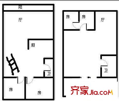 江南馨園 4室 戶型圖