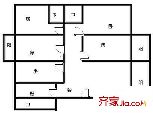 龍曦山莊 5室 戶型圖