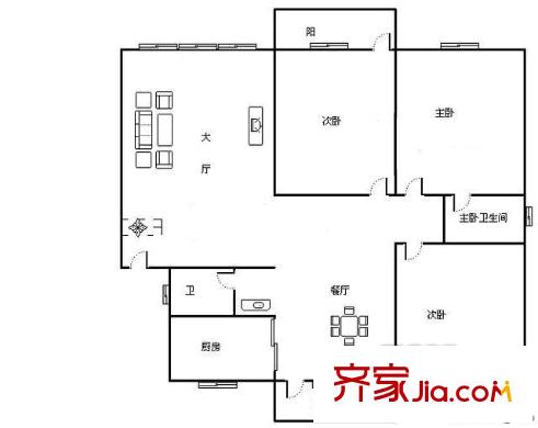 路橋一區(qū)3室2廳2衛(wèi)