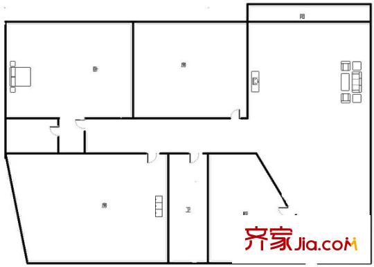 東葛路星和園 3室 戶型圖